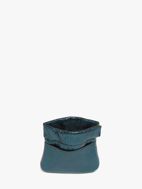 Leather Etincelle Irisée Coin Purse Etrier Green etincelle irisee EETI5005 other view 1